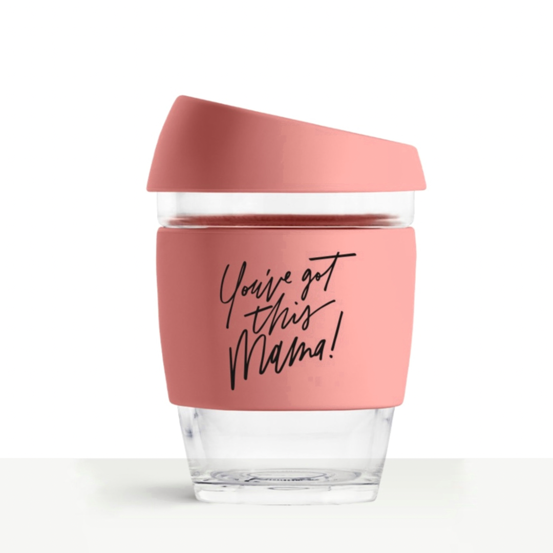 You've Got This Mama Glass Reusable Travel Cup : Terracotta Pink NEW LOW PRICE